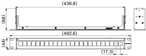 K24S-1U-BLK drawing