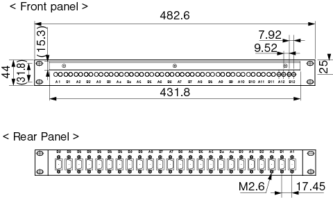 RS-422-1U-24 drawing