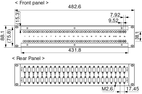 RS-422-2U-48 drawing